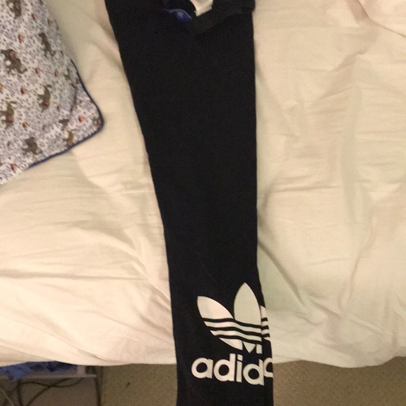 Adidas Logo Leggings Black - Picture 2 of 5